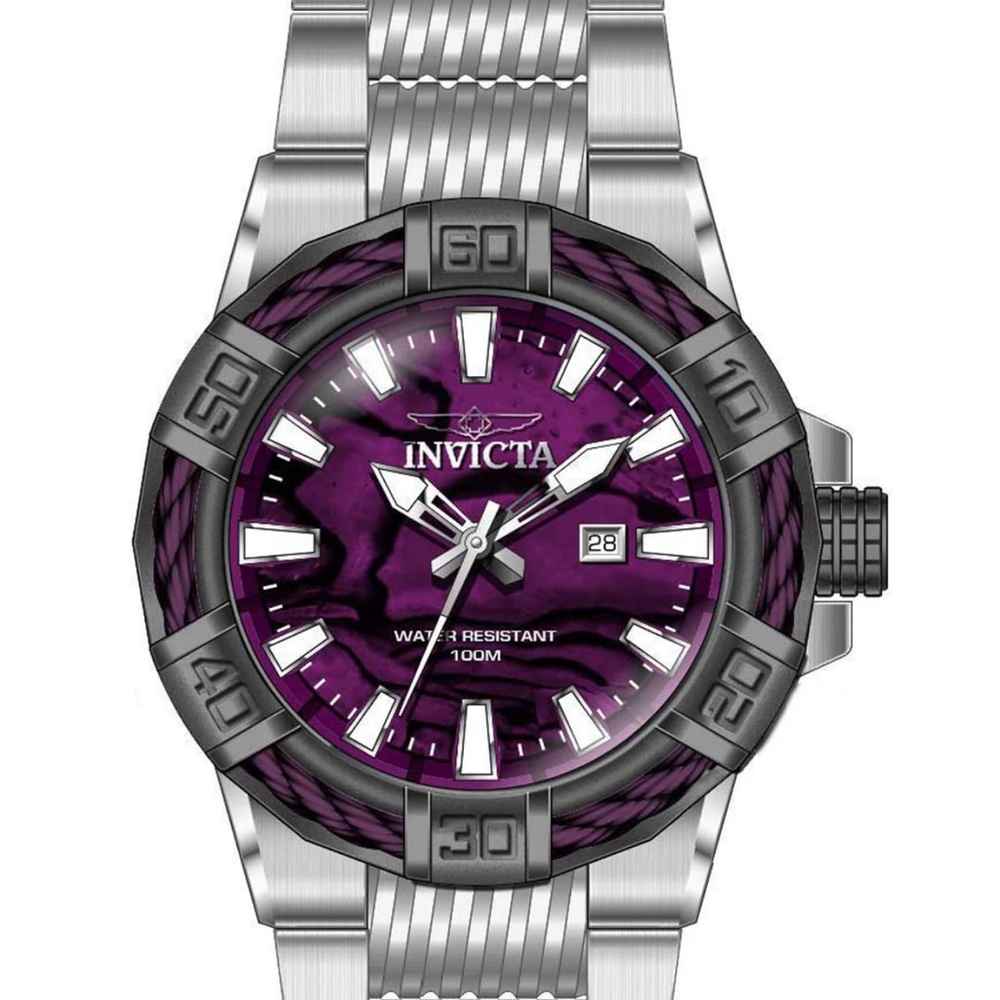 Invicta Mens Watch w/Abalone Dial-51mm,Stee